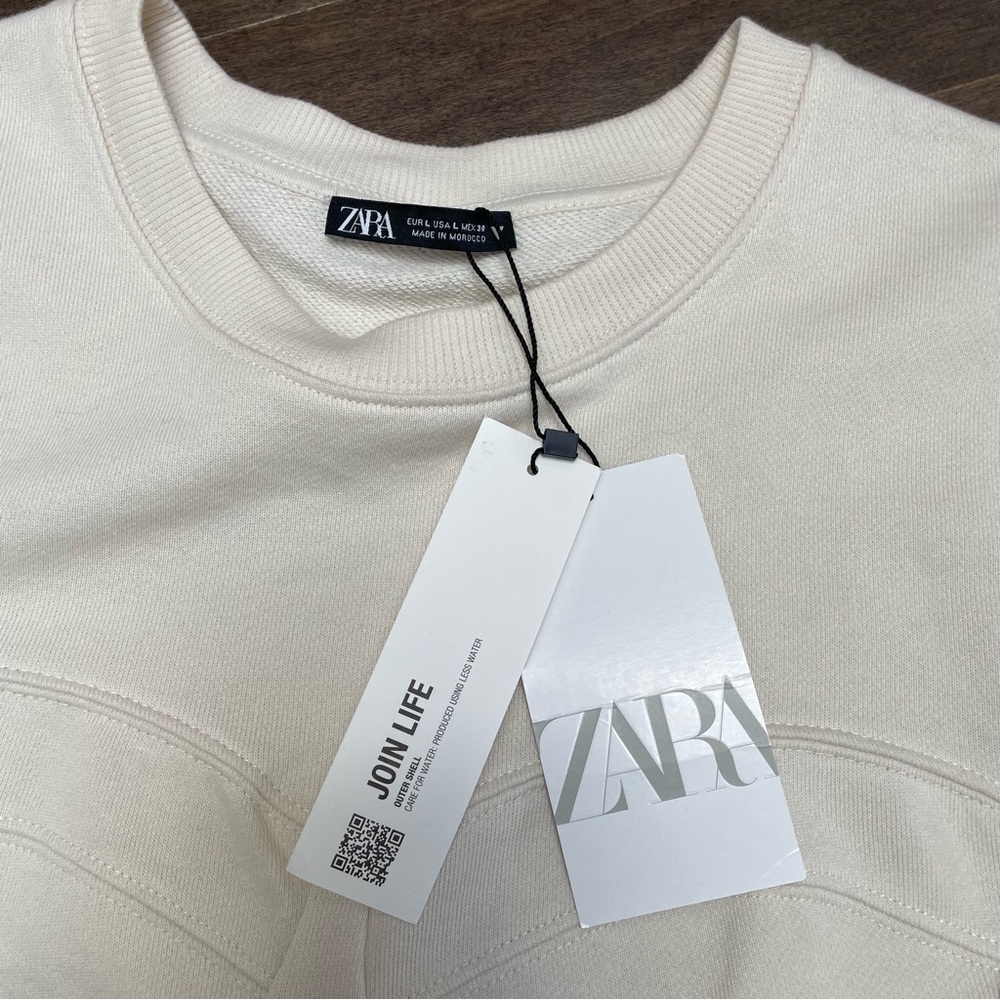 NWT Zara Corset Sweatshirt - Picture 5 of 7